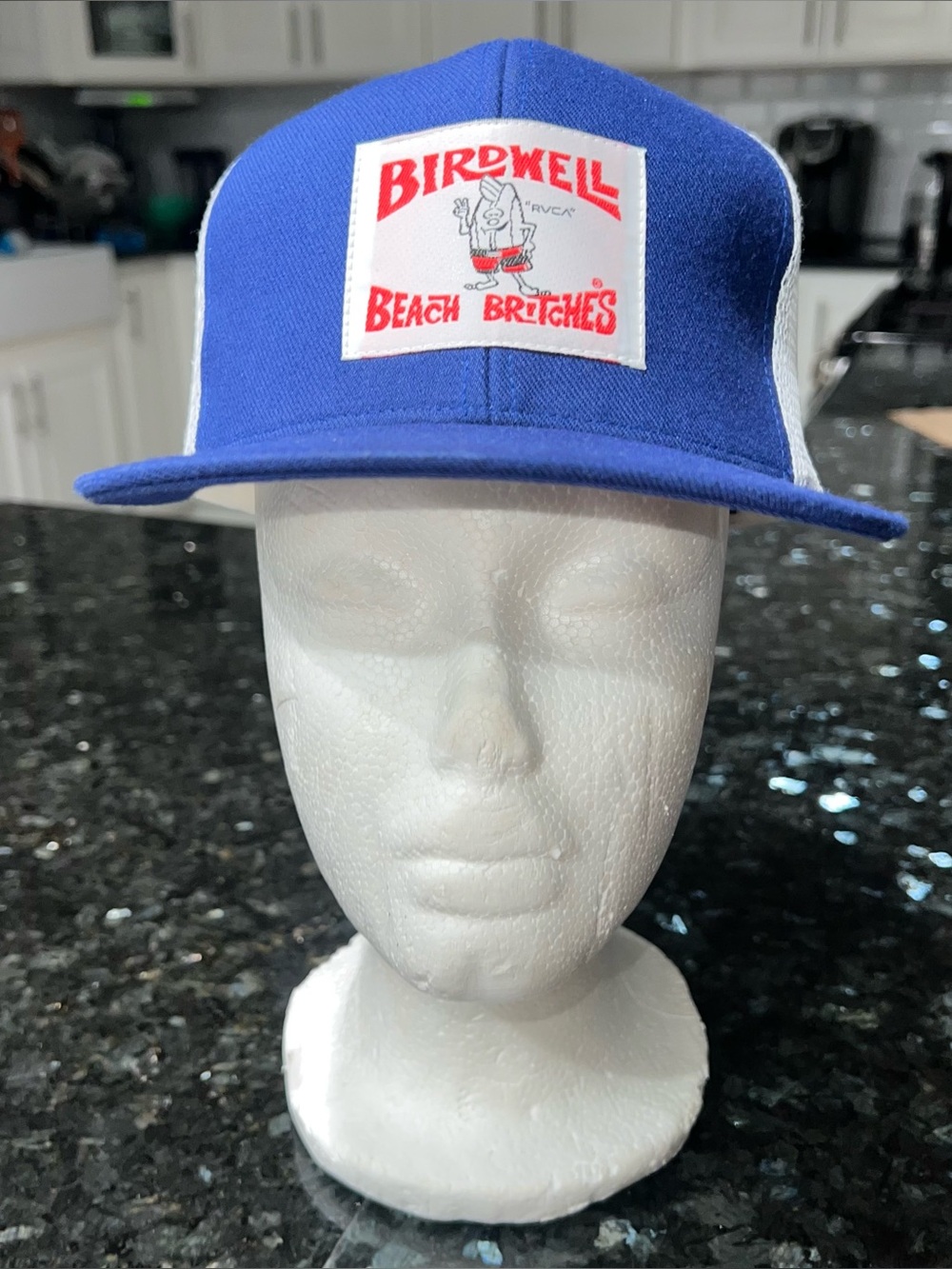 Birdwell Beach Britches x RVCA Trucker Snapback Hat O/S Blue Limited Edition